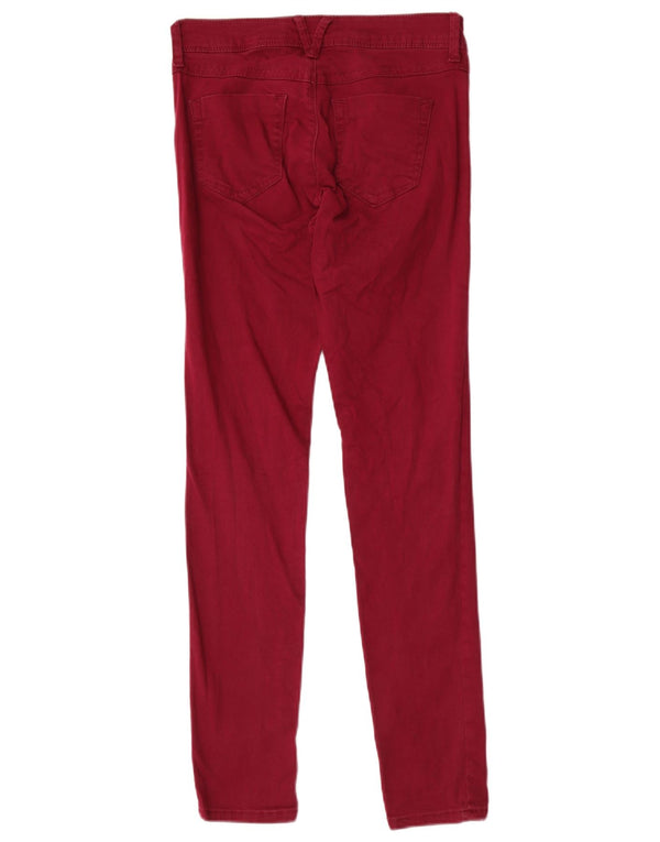 Marks & Spencer Damskie spodnie Skinny Casual UK 8 Small W26 L30 Burgundowe