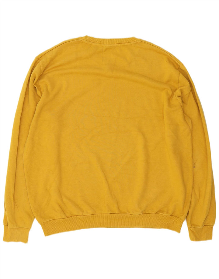 Męski sweter Zara 2XL Żółty, bawełniany