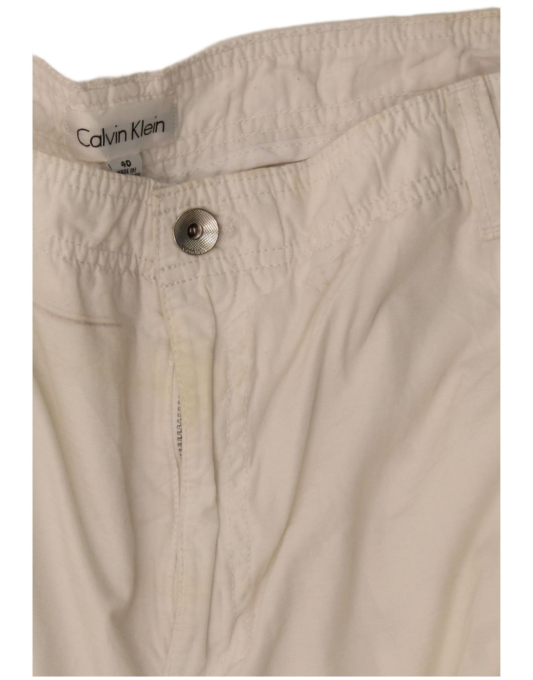 Męskie spodenki cargo Calvin Klein W40 XL, biała bawełna