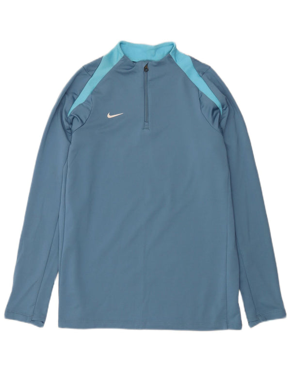 Chłopięcy dres Nike Dri Fit Slim Zip Neck Pullover 13-14 lat XL Niebieski