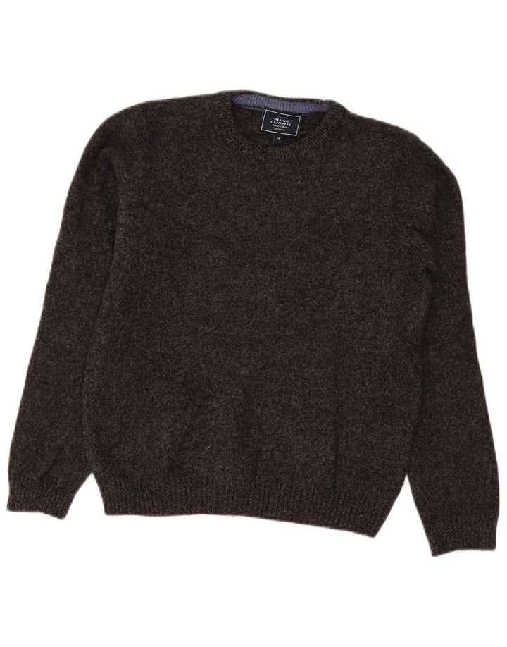 Damski sweter z okrągłym dekoltem John Lewis UK 14 Średni szary owcza wełna