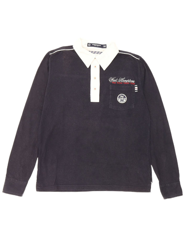 Męska koszulka polo do rugby North Sails z grafiką, w kolorze średniego granatu