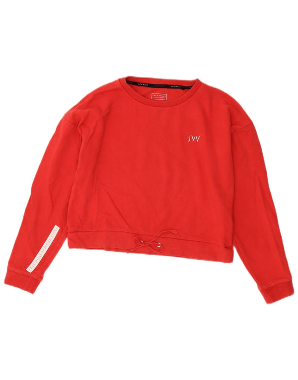 Damska bluza typu oversize z grafiką Jack Wills, UK 8, mała czerwona