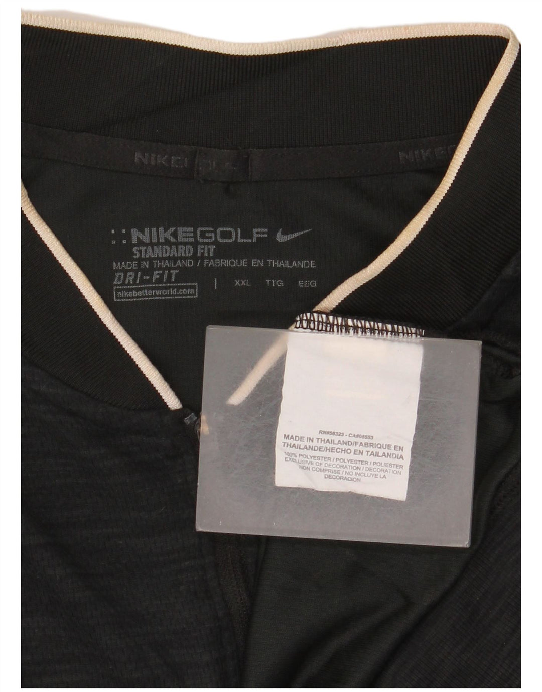 Męski dres Nike Dri Fit z zamkiem błyskawicznym na szyi, 2XL, czarny, nakrapiany