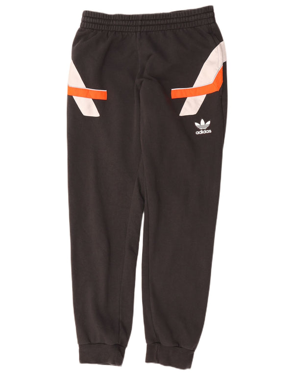 Adidas Męskie spodnie dresowe Joggery Średnia czarna bawełna z blokami kolorów