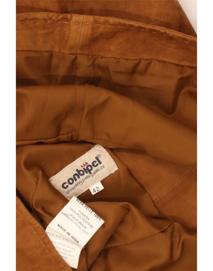 Conbipel Damska Zamszowa Kamizelka IT 42 Średni Brąz Skóra