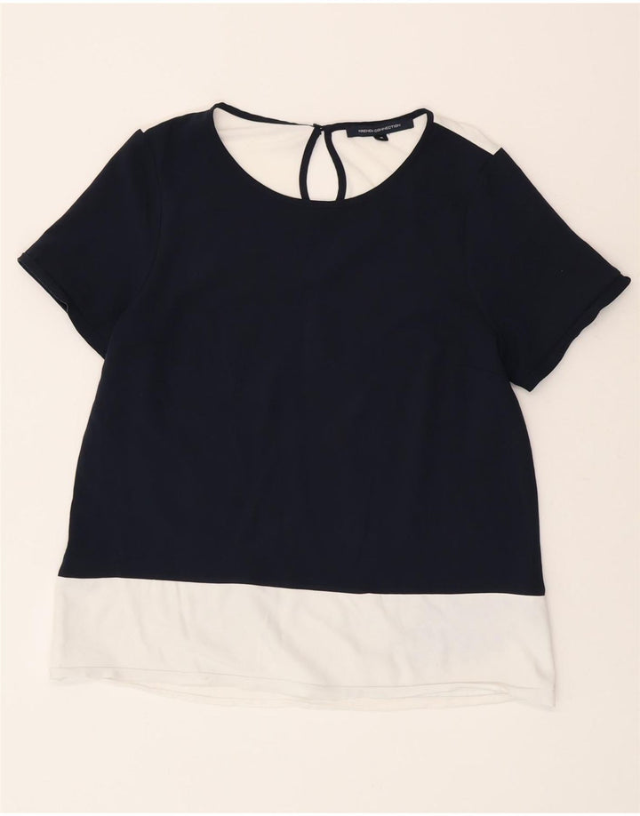 T-shirt damski French Connection Top UK 14 Średni granatowy, blok kolorów