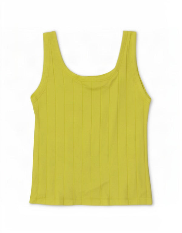 Damska kamizelka Massimo Dutti Top UK 8 Small, żółta bawełna