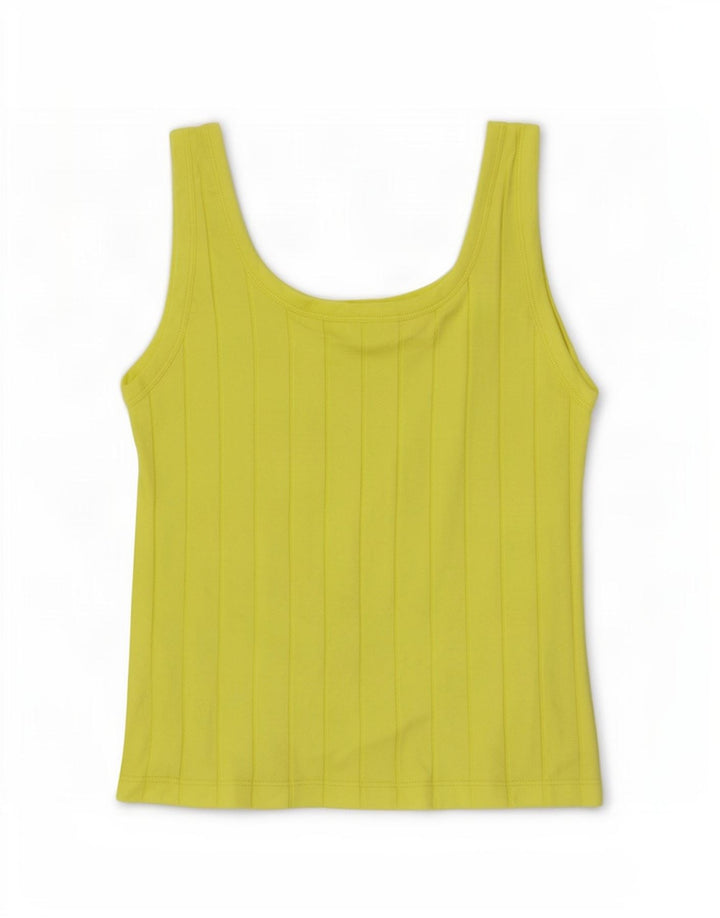 Damska kamizelka Massimo Dutti Top UK 8 Small, żółta bawełna