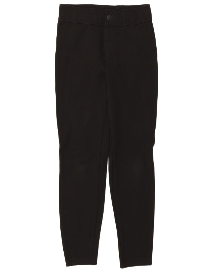 Damskie, obcisłe spodnie z wysokim stanem Zara, średnie W28 L27, czarna wiskoza