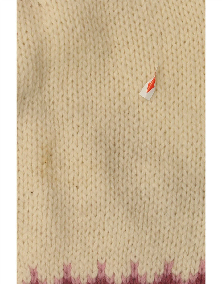 Damski sweter z golfem Eddie Bauer UK 10, mały, w kolorze złamanej bieli