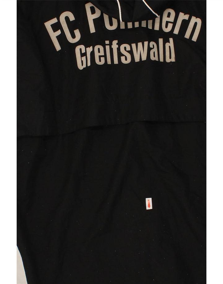 Męska kurtka przeciwdeszczowa ADIDAS z grafiką, UK 48/50 XL, czarny poliester z blokami kolorów