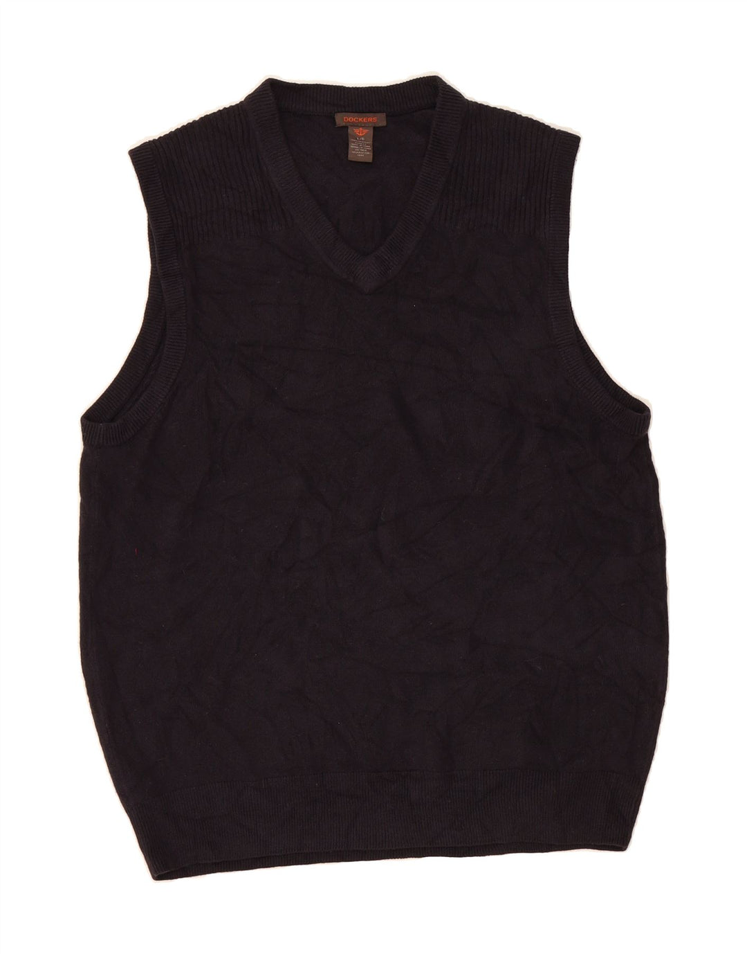 DOCKERS Mens Vest Tank Top Large Navy Blue Acrylic Vintage Dockers and Second-Hand Dockers from Messina Hembry 