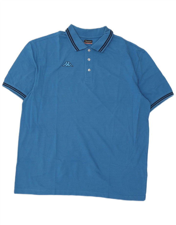 Męska koszulka polo Kappa 3XL, niebieska, bawełniana