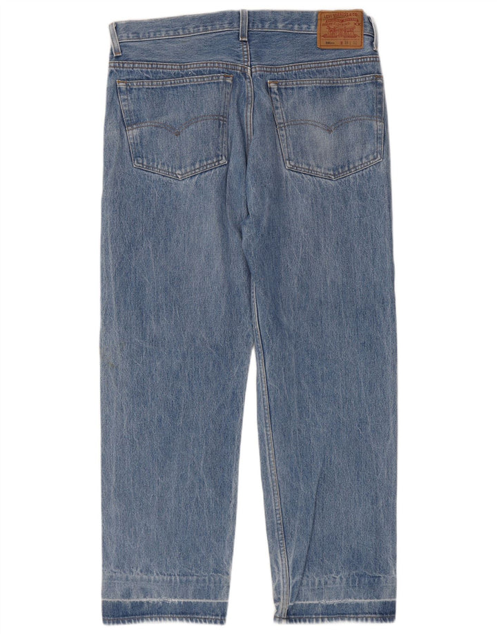 Męskie dżinsy Levi's 501 Straight W38 L29 Niebieskie bawełniane