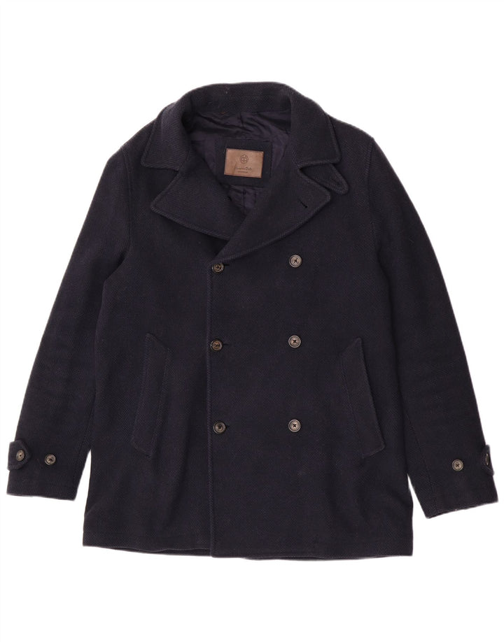 Płaszcz męski Massimo Dutti Pea UK 38 Średni granatowy wełniany