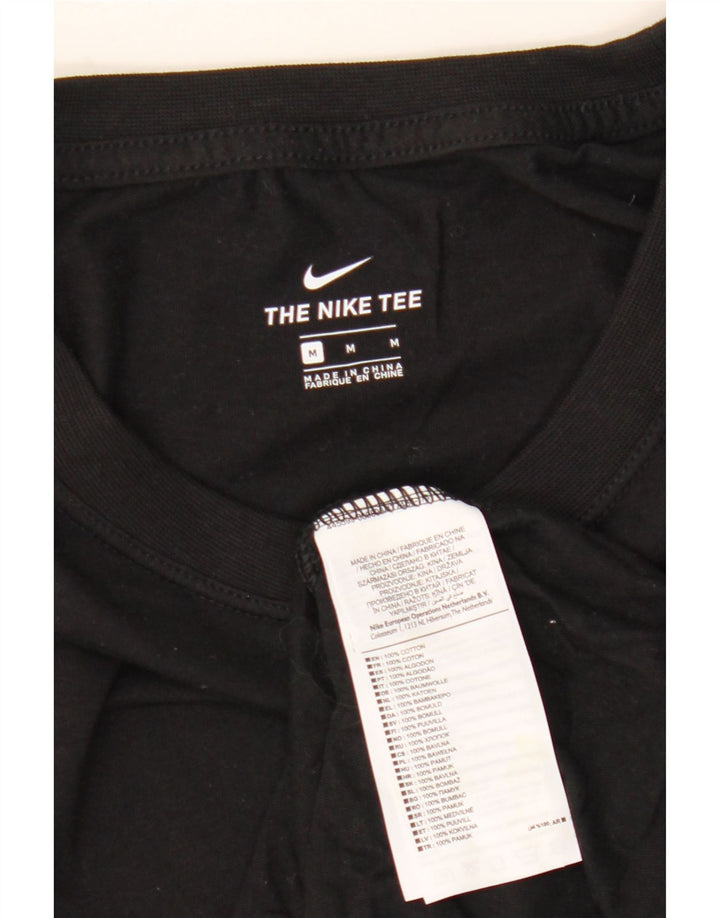 Męski T-shirt z grafiką Nike, średni czarny, bawełniany