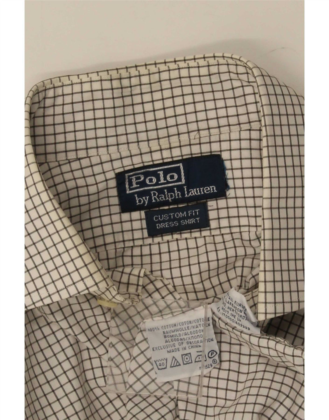 Koszula męska Polo Ralph Lauren o dopasowanym kroju, bawełniana w średnią białą kratkę