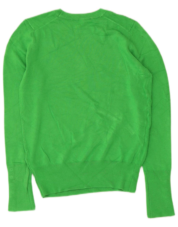 Damski sweter Zara Crop Boat Neck Sweter UK 10 Small Green Wiskoza