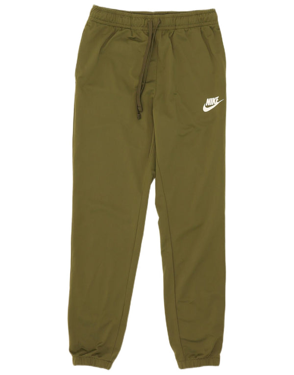 Damskie spodnie dresowe Nike, duże, poliestrowe khaki