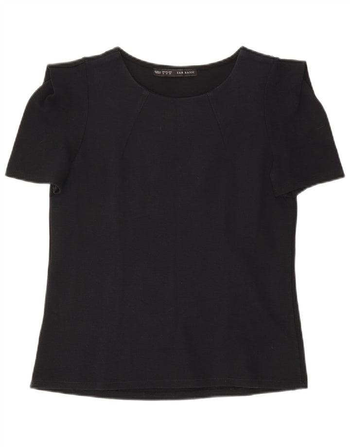 Bluzka damska ZARA Top UK 12 Średni Granatowy