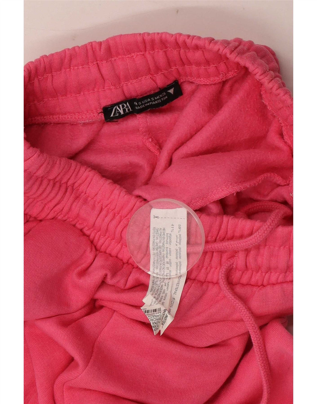 Damskie spodnie dresowe Zara Joggers UK 8 Small Pink Polyester
