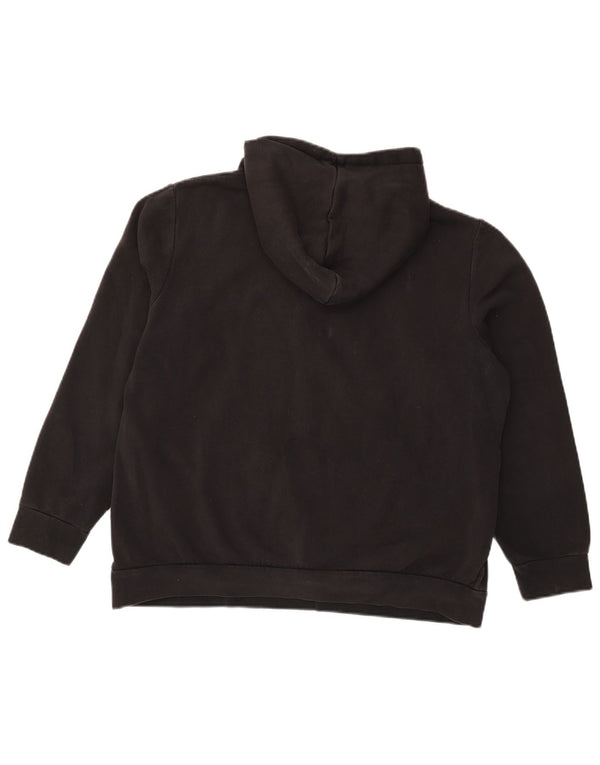 Damska bluza z kapturem Adidas Graphic Oversized UK 20/22 XL Czarna bawełna