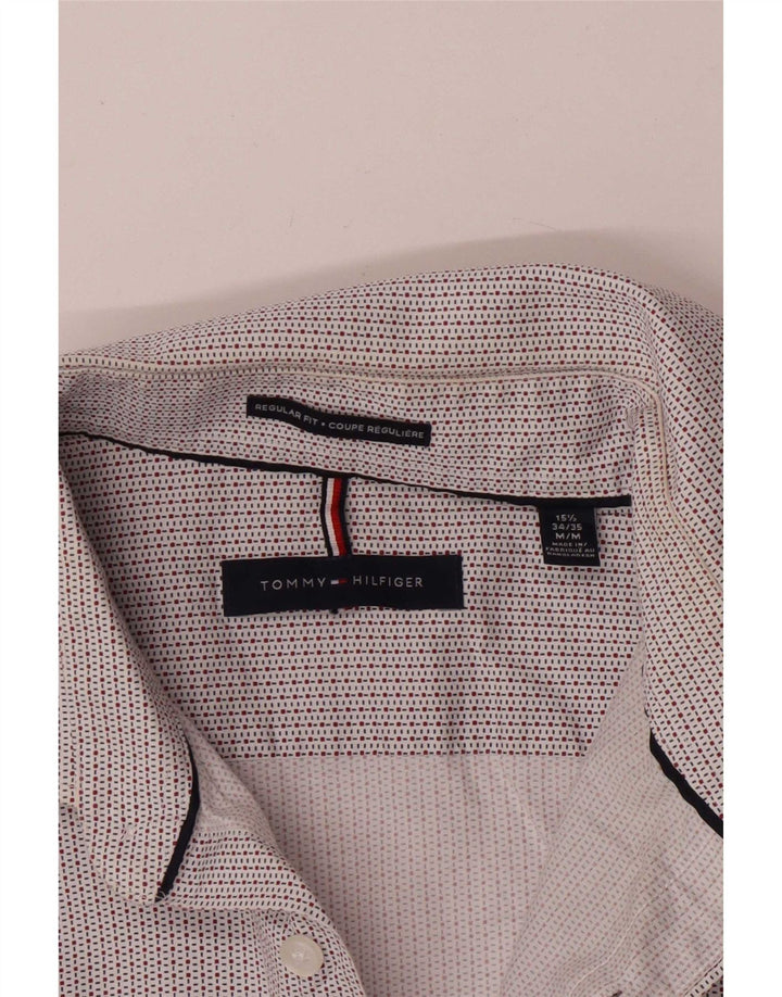 Koszula męska Tommy Hilfiger o regularnym kroju, rozmiar 15 1/2, bawełniana w średnią białą kratkę