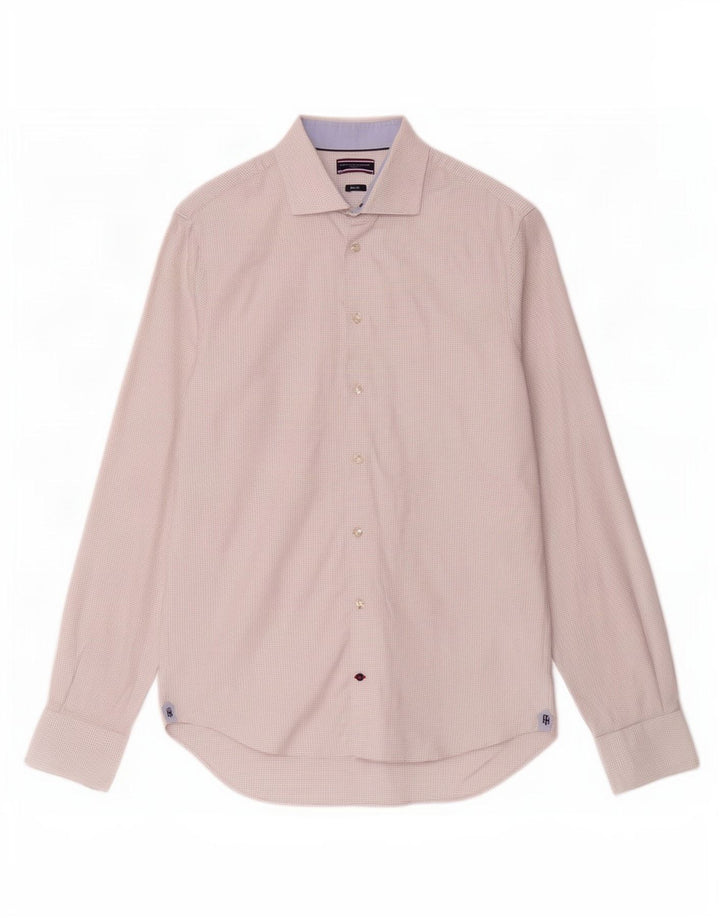 Koszula męska Tommy Hilfiger Slim Fit, rozmiar 39 15 1/2, średnia, biała w cętki
