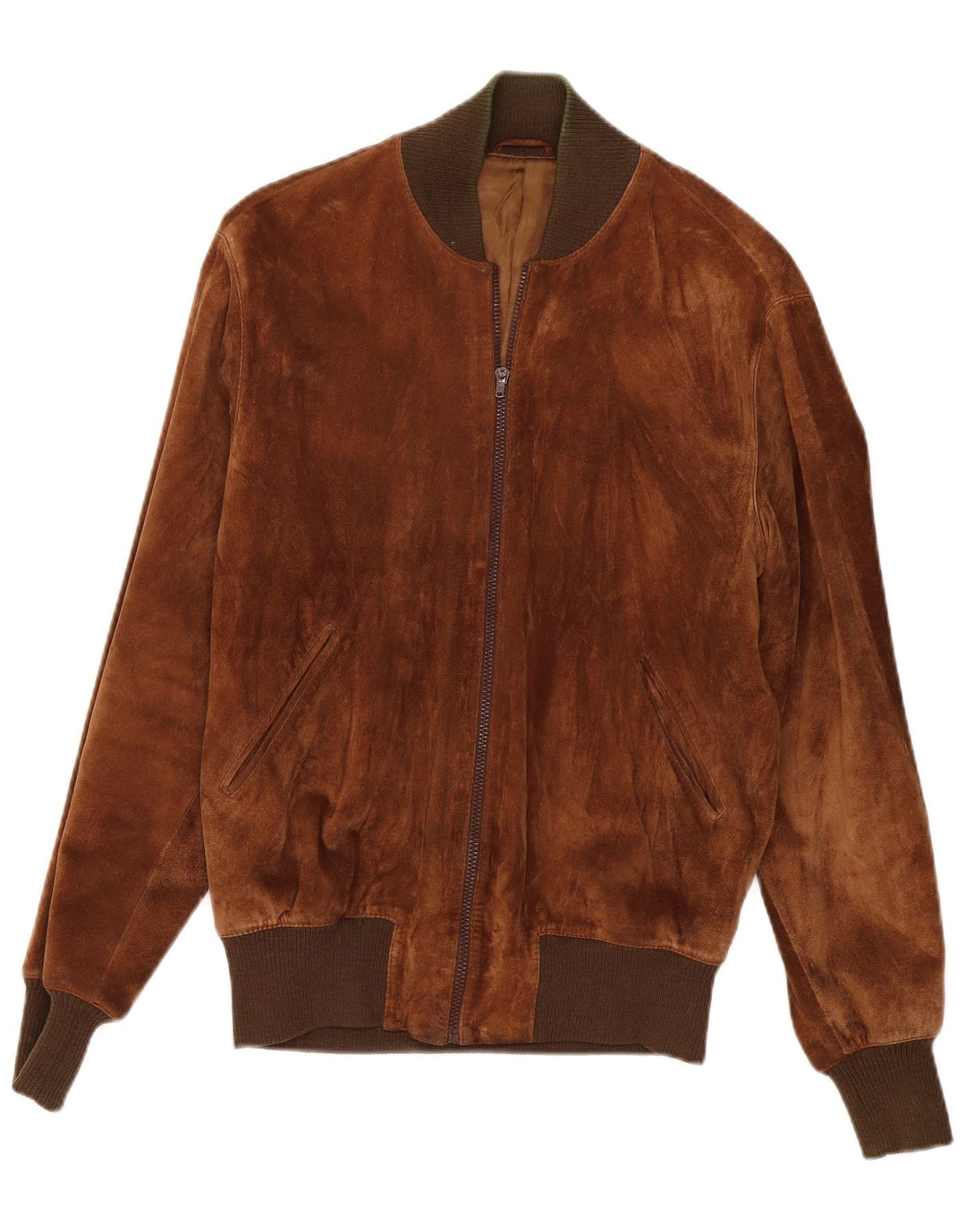 Vintage męska zamszowa kurtka bomber IT 54 2XL beżowa