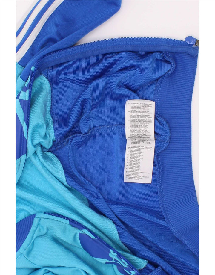 Adidas Chłopięca bluza dresowa z grafiką, 2-3 lata, niebieska, z blokami kolorów