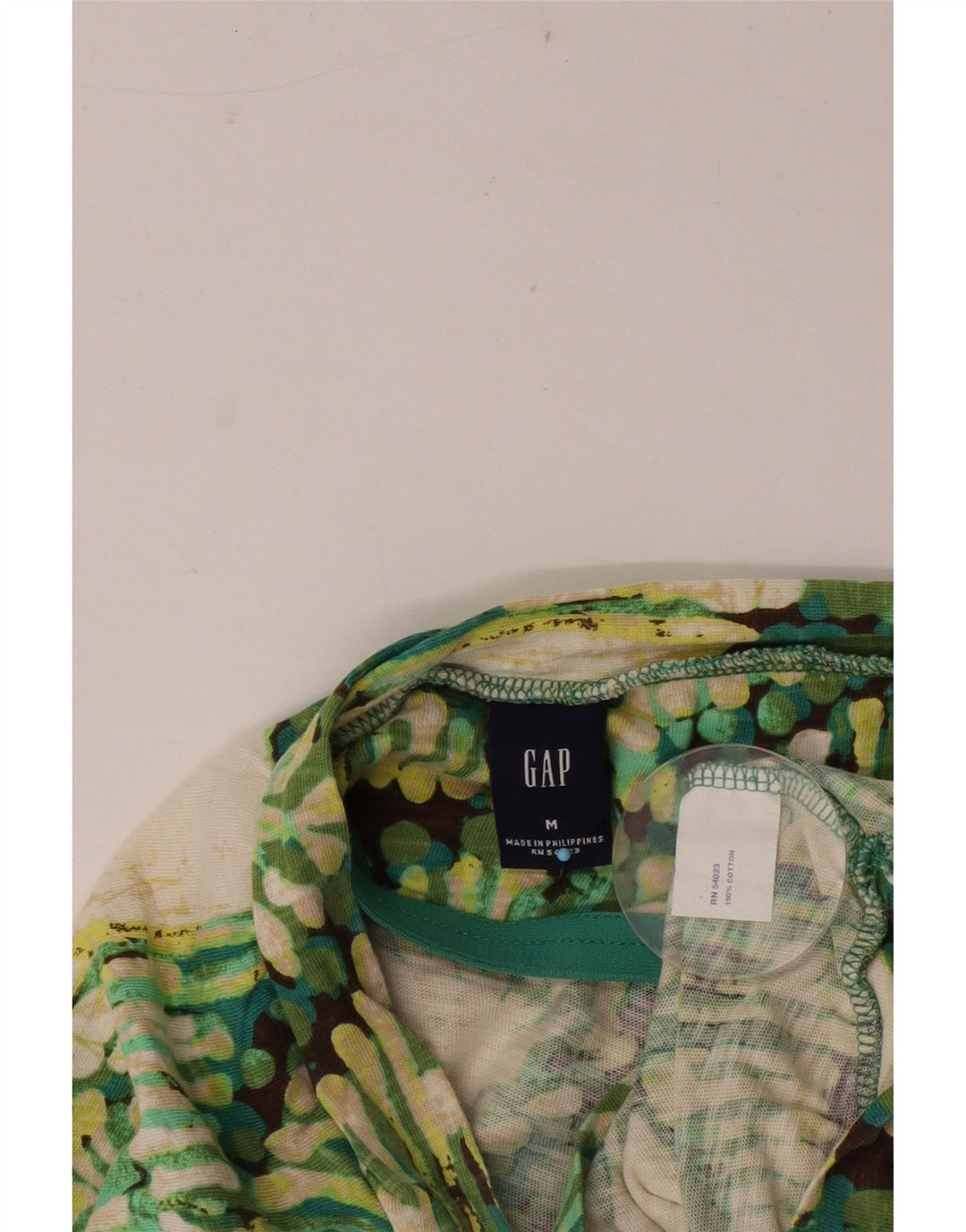 Damski top Gap Crop Halter UK 12 Średni zielony Argyle/Diamentowa bawełna