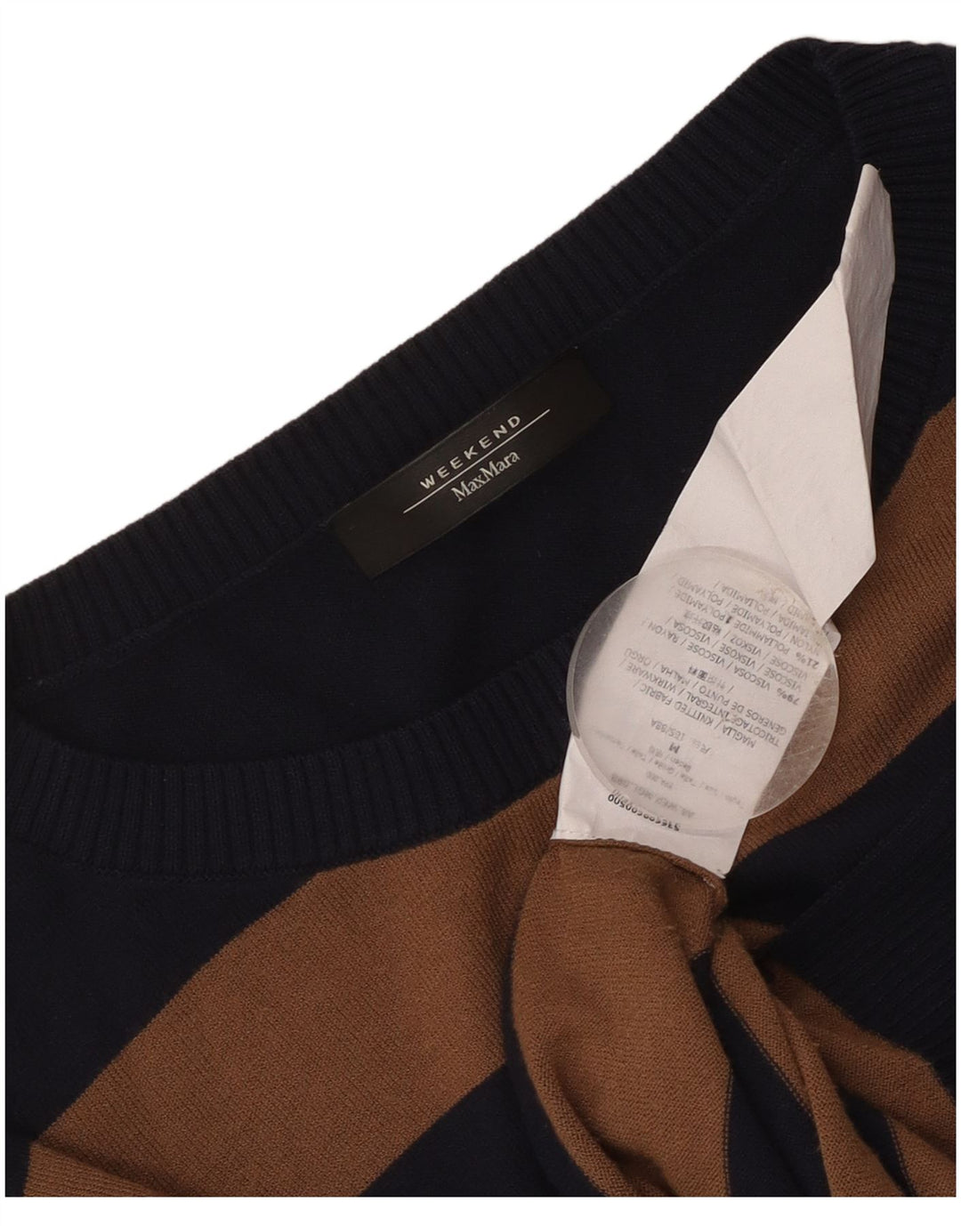 Damski sweter Max Mara Weekend z dekoltem w łódkę UK 14 Średni granatowy