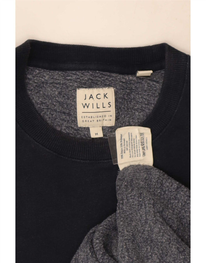 Męska bluza z grafiką Jack Wills, średnia, granatowa, bawełniana