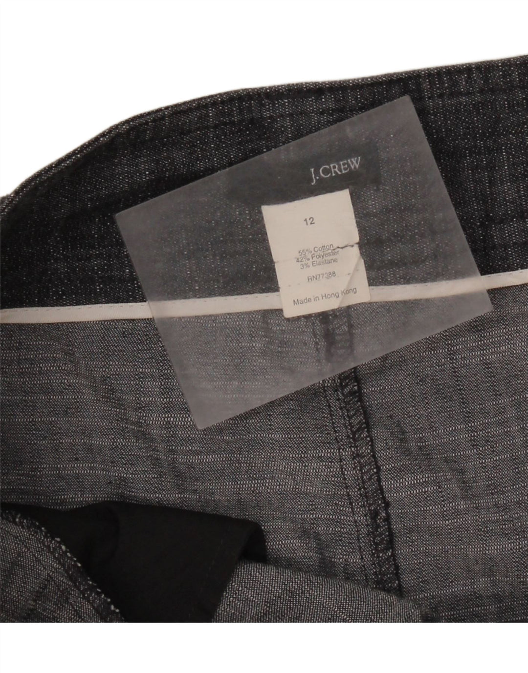 J. CREW Damska prosta spódnica US 12 duża W32 szara bawełna