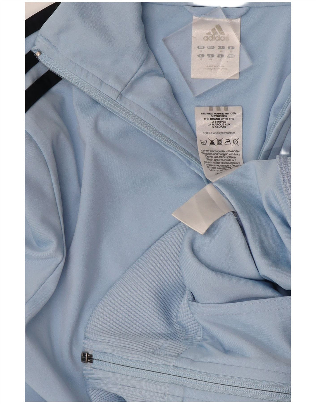 Damska bluza dresowa Adidas UK 12 Średni niebieski poliester