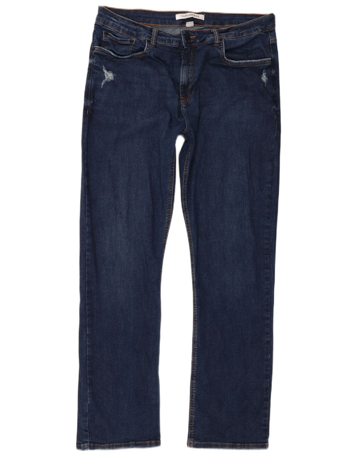 Męskie dżinsy Calvin Klein w trudnej sytuacji IT 48 Medium W38 L33 Granatowe