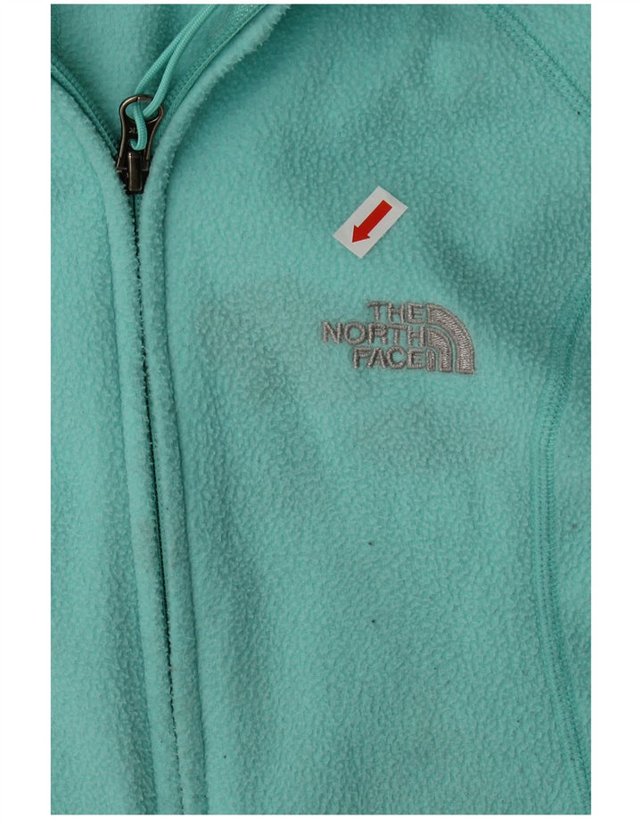 THE NORTH FACE Womens Hooded Fleece Jacket UK 14 Medium Turquoise