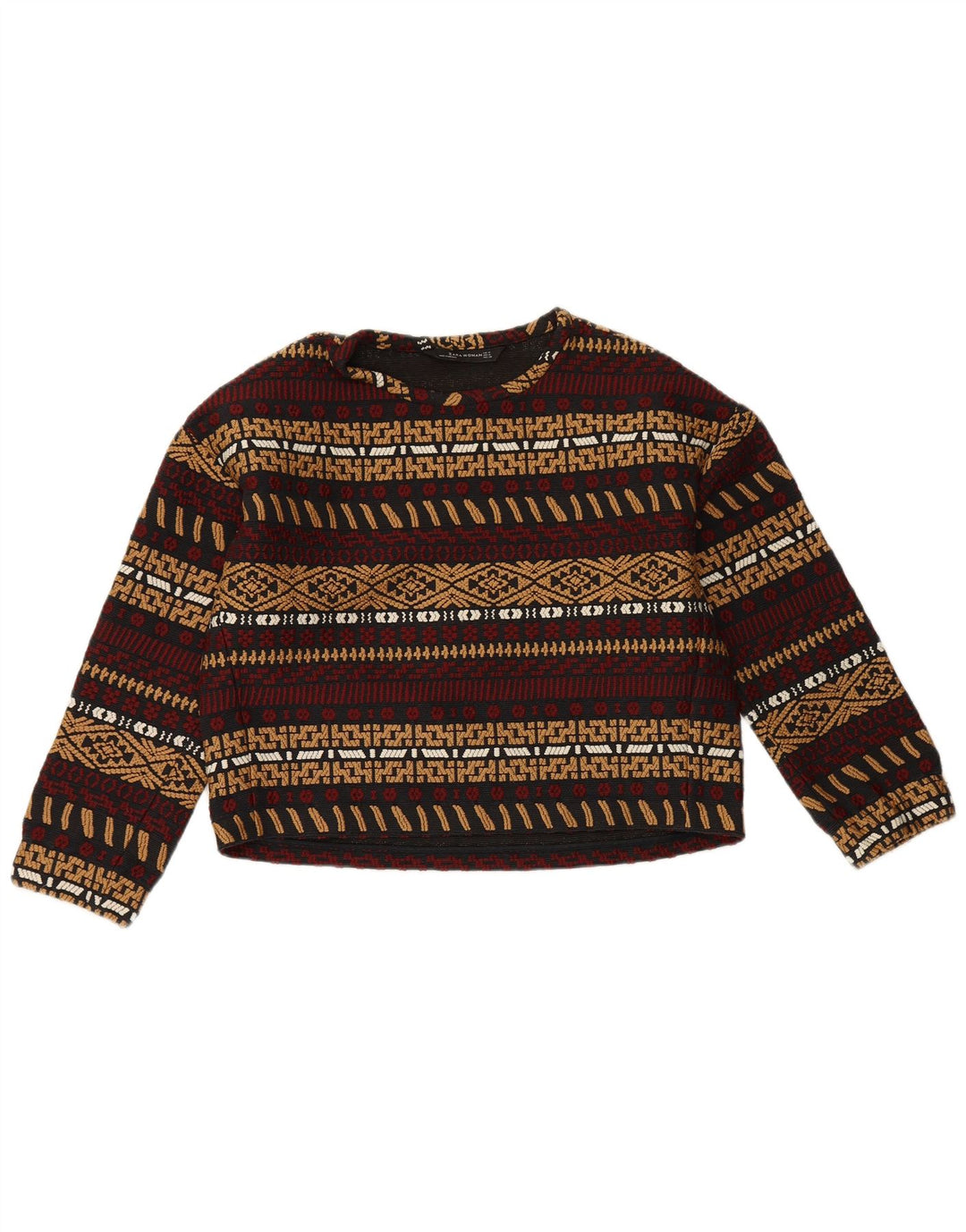 Damski sweter Zara UK 14 Średni, wielokolorowy poliester w paski