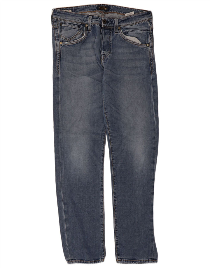 Męskie proste dżinsy Jack & Jones W33 L32 Niebieskie bawełniane