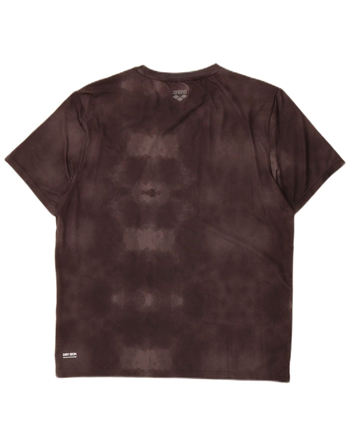 Męski T-shirt z grafiką Arena, duży, szary, poliestrowy Tie Dye