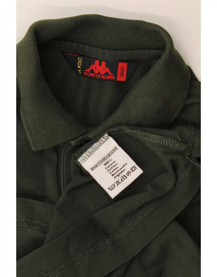 Męska koszulka polo Kappa, mała, bawełniana w kolorze khaki