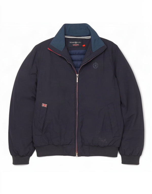 Męska kurtka bomber Henri Lloyd Graphic UK 40, duża, granatowa, nylonowa