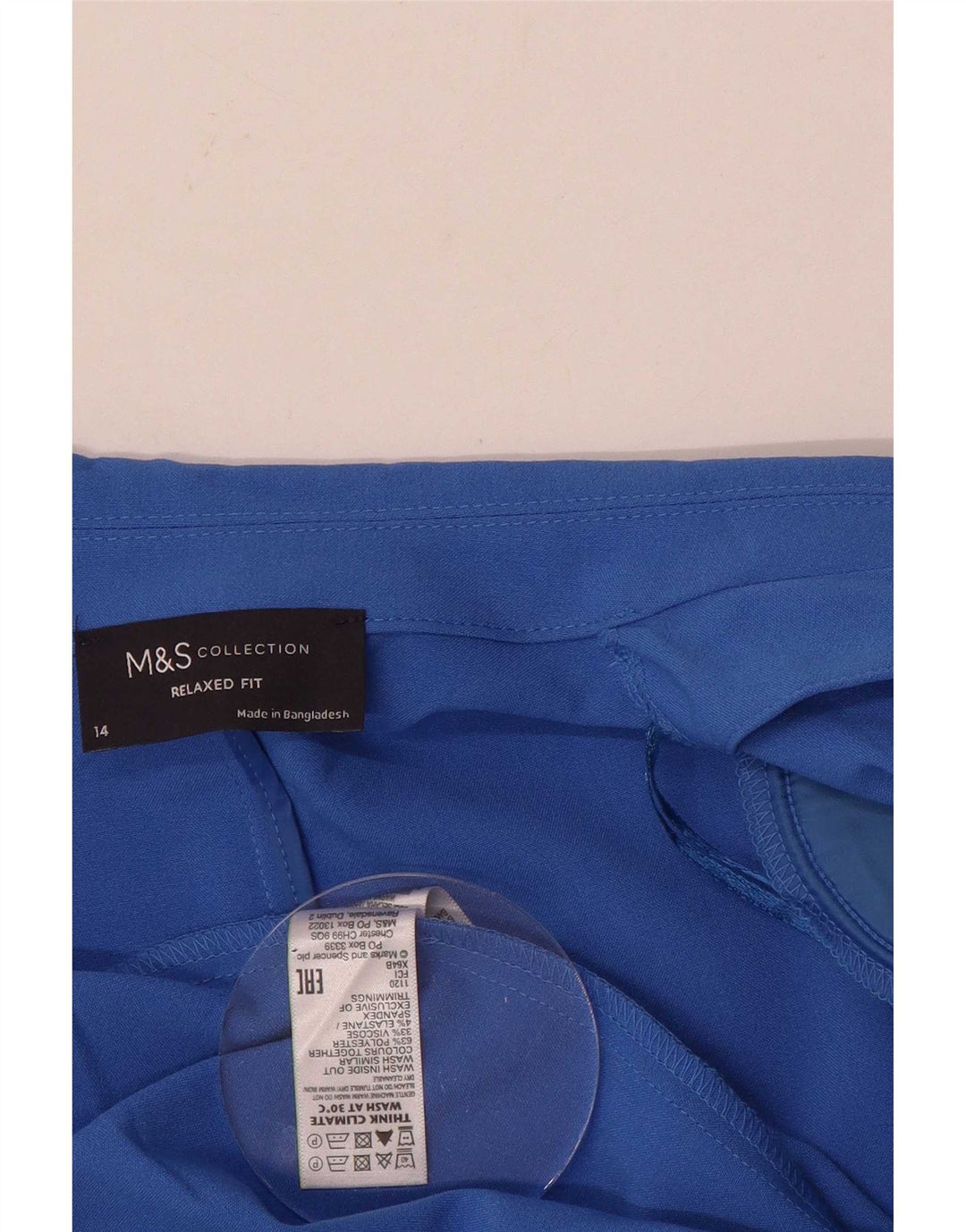 Marks & Spencer Damska marynarka z rękawem 3/4, UK 14, duża niebieska