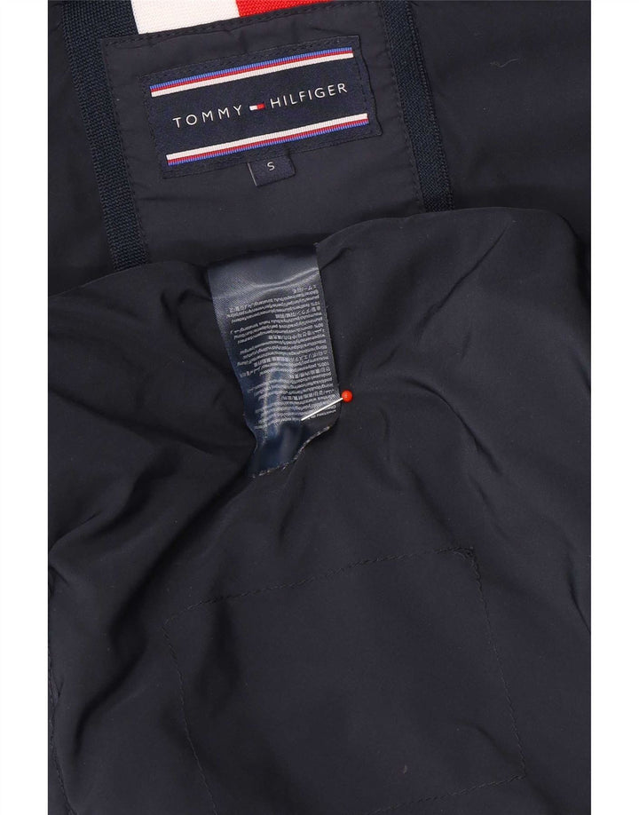 Męska ocieplana kurtka z kapturem Tommy Hilfiger UK 36, mała, granatowa, poliester