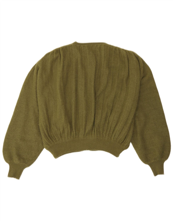 Sweter damski Ferrone Crop Cardigan UK 14 Średni zielony Angora