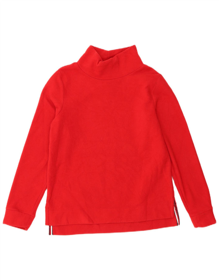 Damski sweter polarowy Tommy Hilfiger UK 10, mały, czerwony, poliestrowy