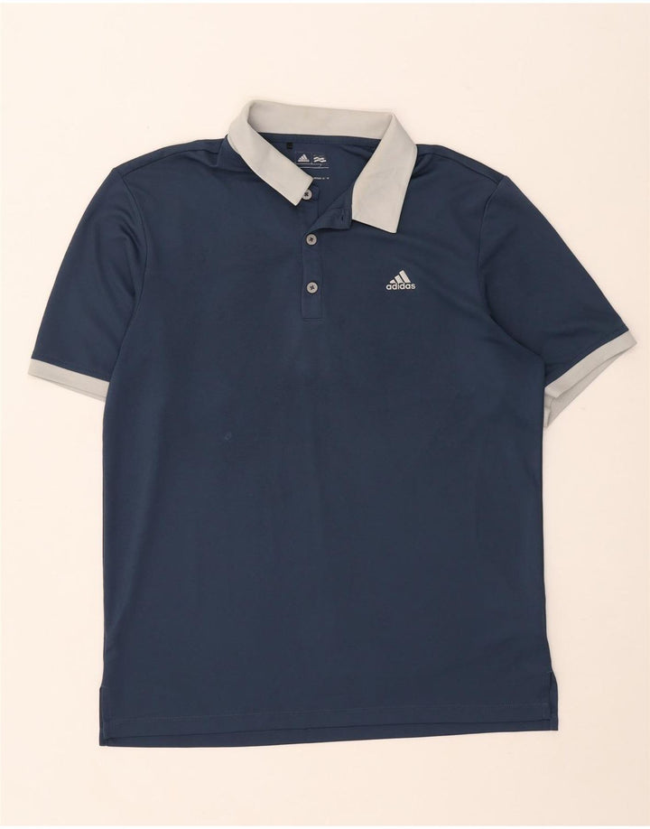 Męska koszulka polo do rugby ADIDAS, średni granatowy poliester