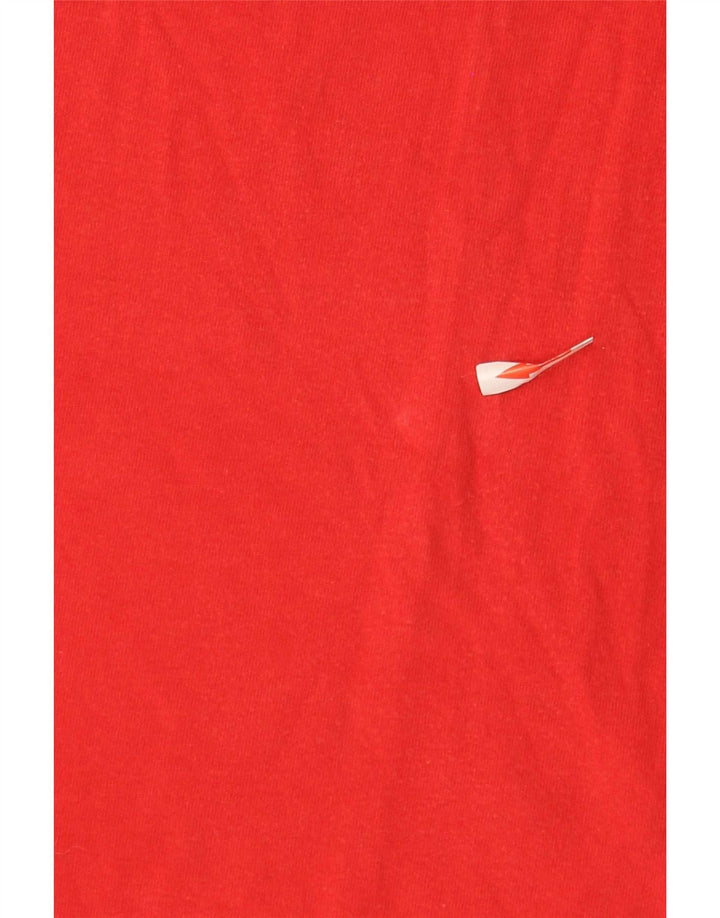 Męska koszulka z grafiką Adidas, bawełniana, średnia czerwona