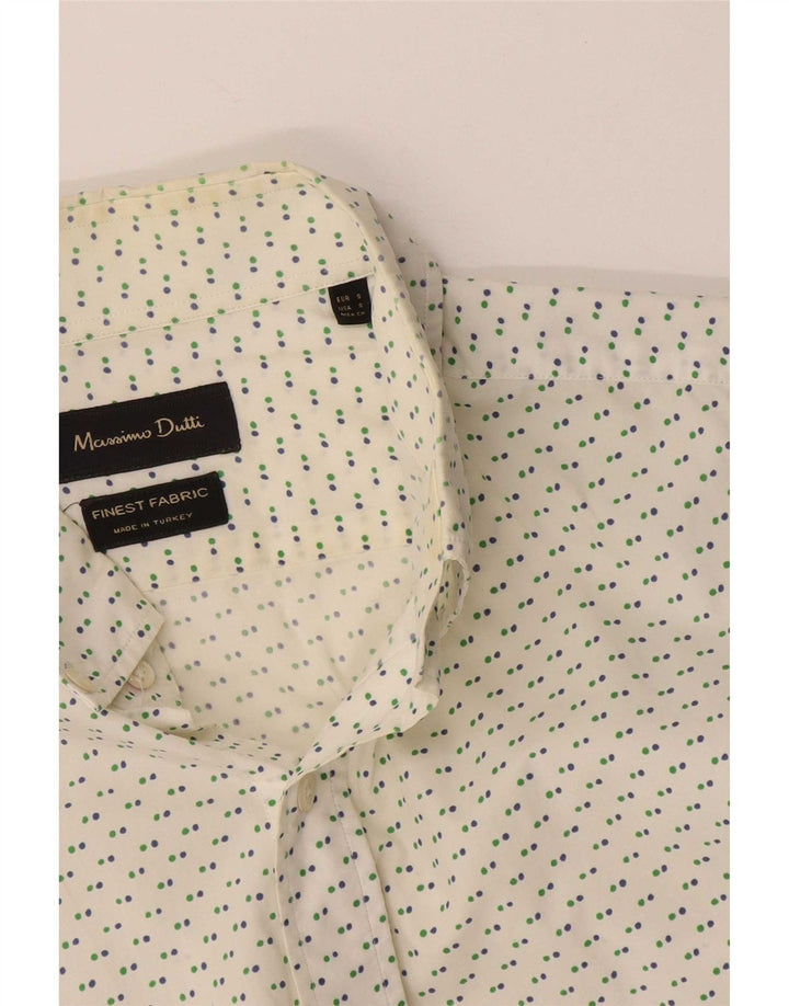 Koszula męska Massimo Dutti w małe białe cętki
